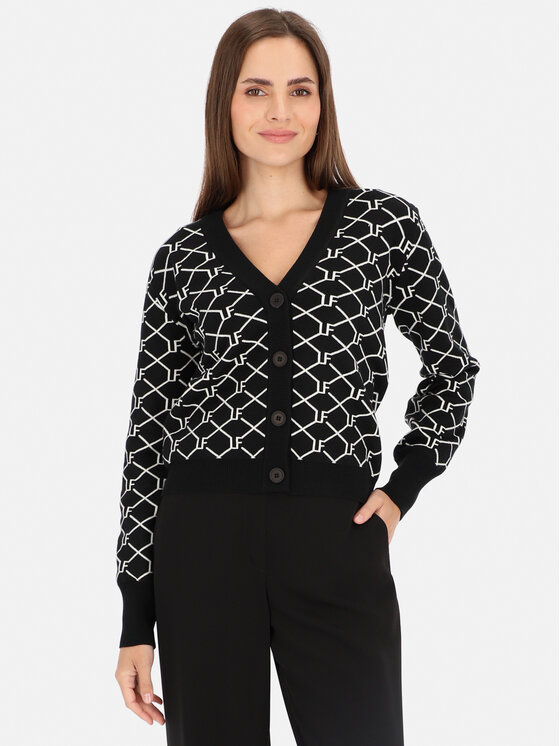 L’AF L’AF Kardigan Archi Czarny Regular Fit