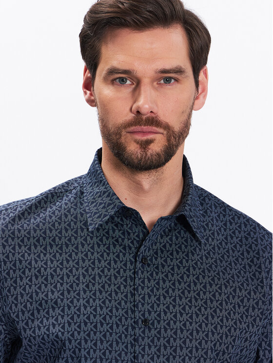 Michael Kors Michael Kors Marškiniai CS340057X8 Tamsiai mėlyna Stretch Fit