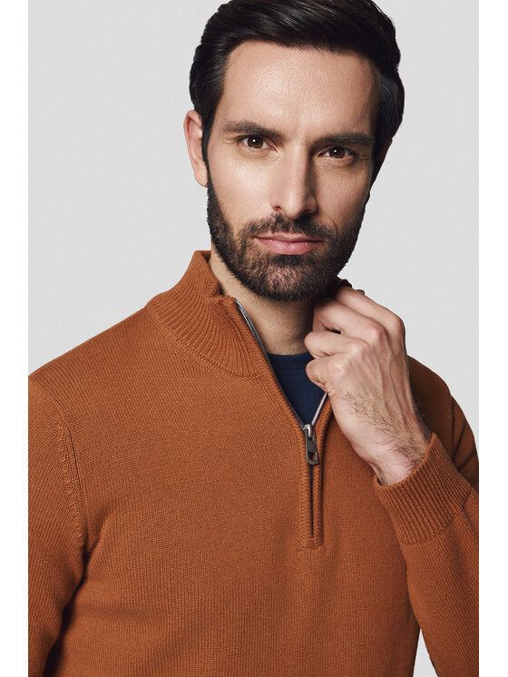 Lancerto Lancerto Sweter Johan SW073224000085 Brązowy Regular Fit