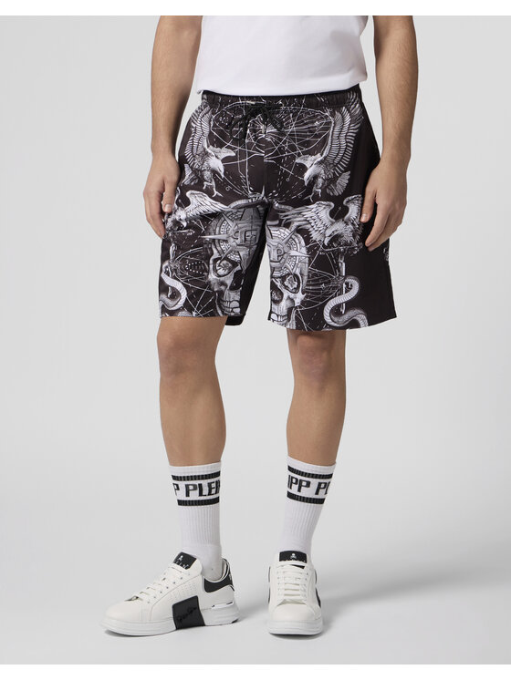 PHILIPP PLEIN PHILIPP PLEIN Szorty sportowe 29860 Czarny Jogger Fit