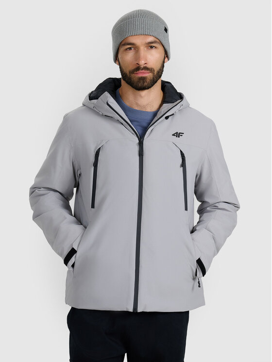 4F 4F Kurtka przejściowa URBAN COMMUTER Szary Regular Fit