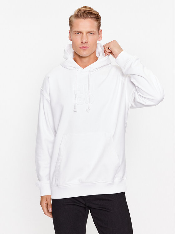 HUGO Hugo Felpa Dokras 50496651 Bianco Relaxed Fit