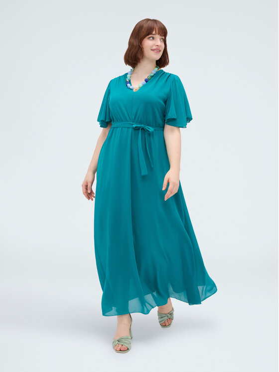 Fiorella Rubino Fiorella Rubino Sukienka wieczorowa 7009T001849N005 Turkusowy A-Line Fit