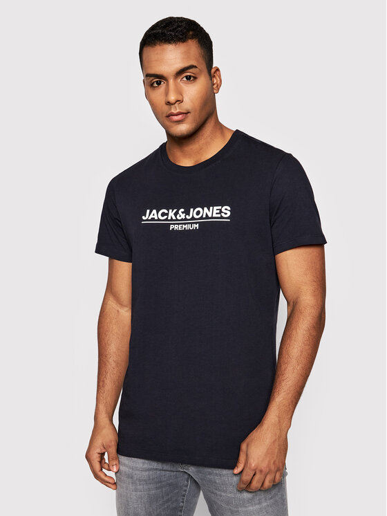 Jack&Jones PREMIUM Marškinėliai Blabranding 12205731 Tamsiai mėlyna Regular Fit
