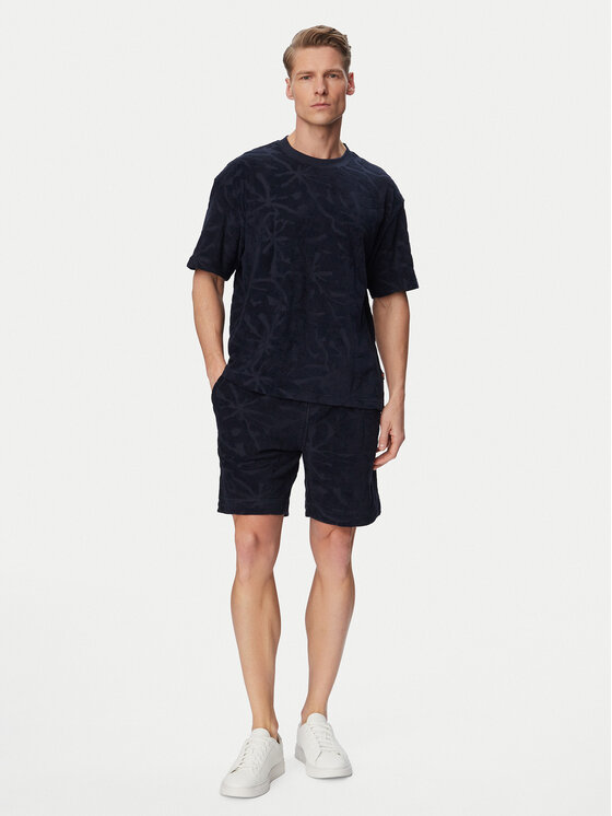 BOSS BOSS Pantaloni scurți sport Se_Flower 50566816 Bleumarin Regular Fit