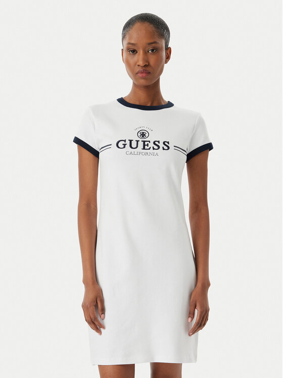 Guess Sukienka codzienna V6GK05 K2988 Biały Regular Fit