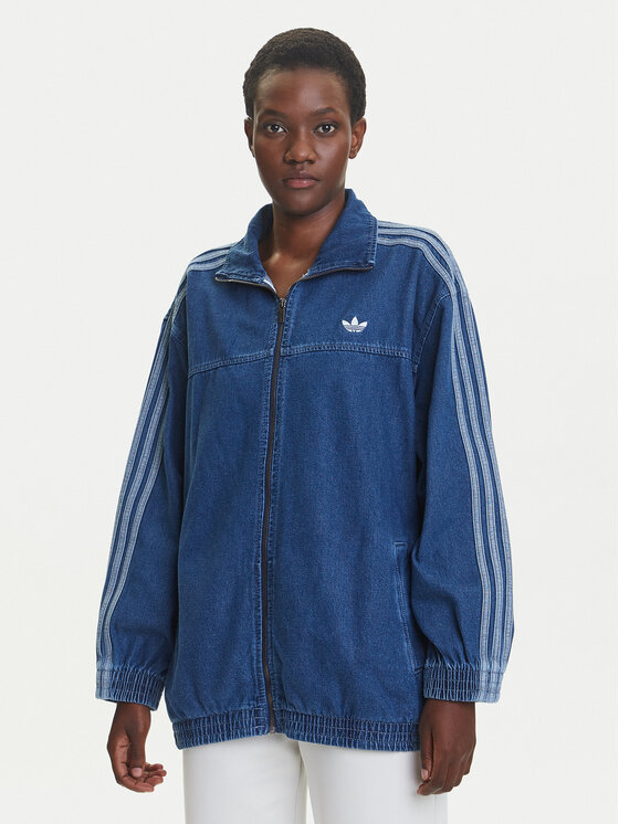 adidas Giacca di jeans adicolor Denim Adilenium JY2896 Blu Oversize, taglia : S