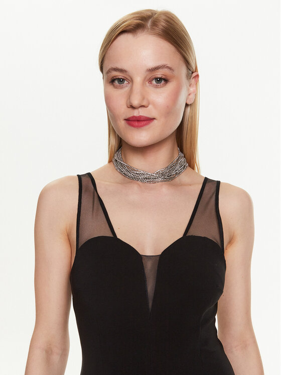 Kontatto Kontatto Koktel haljina NO1013 Crna Slim Fit