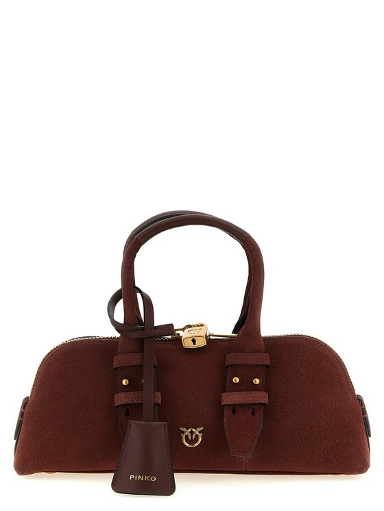 PINKO PINKO Torebka Bordeaux Cowhide Shoulder Bordowy