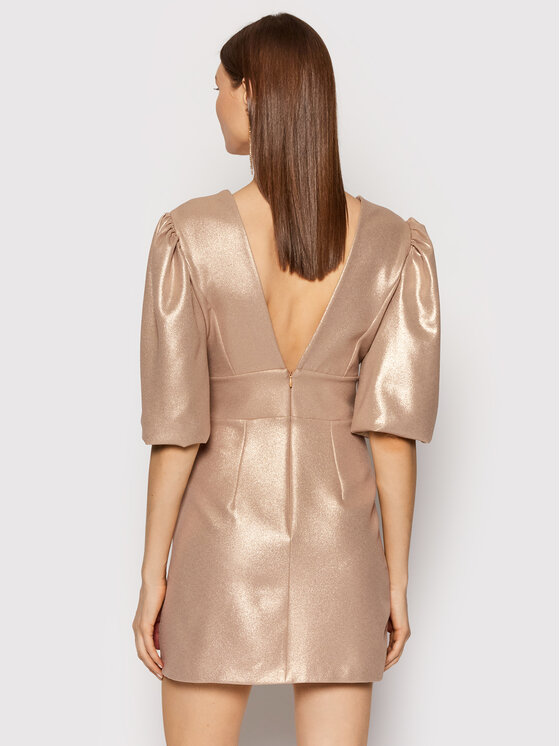 Rinascimento Rinascimento Kokteilikleit CFC0105765003 Beež Regular Fit