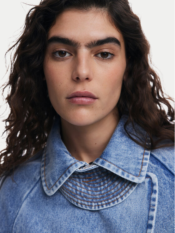 Desigual Kurtka jeansowa Ontario 25SWED57 Niebieski Regular