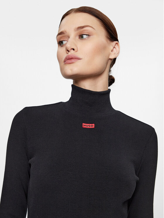 HUGO Hugo Kasdieninė suknelė Naloniki 50510310 Juoda Slim Fit