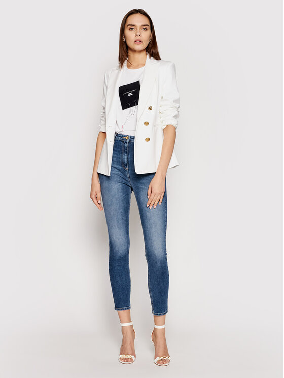 T-shirt MA-186-11E2-V140 Bianco Straight Fit