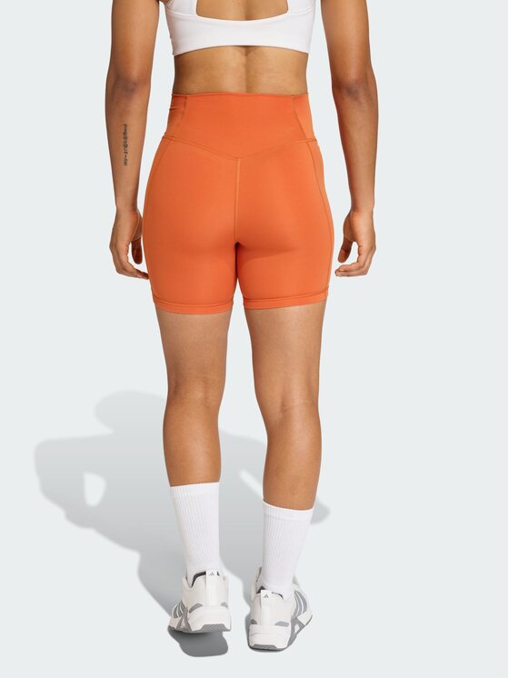 adidas adidas Szorty sportowe Optime Essentials Pomarańczowy Fitted Fit