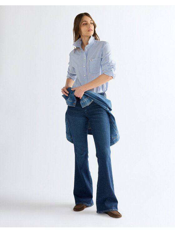 Wrangler Wrangler Jeansy MONTANA Niebieski Wide Leg