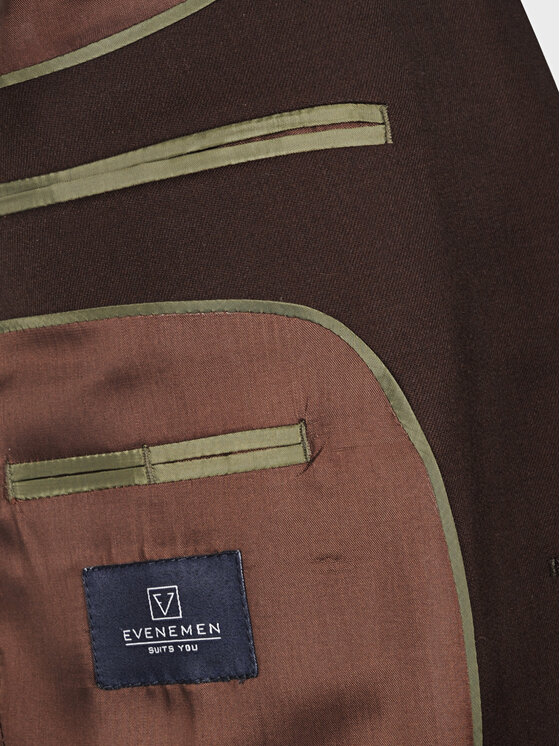 Evenemen Evenemen Garnitur Kast Brown Brązowy Slim Fit