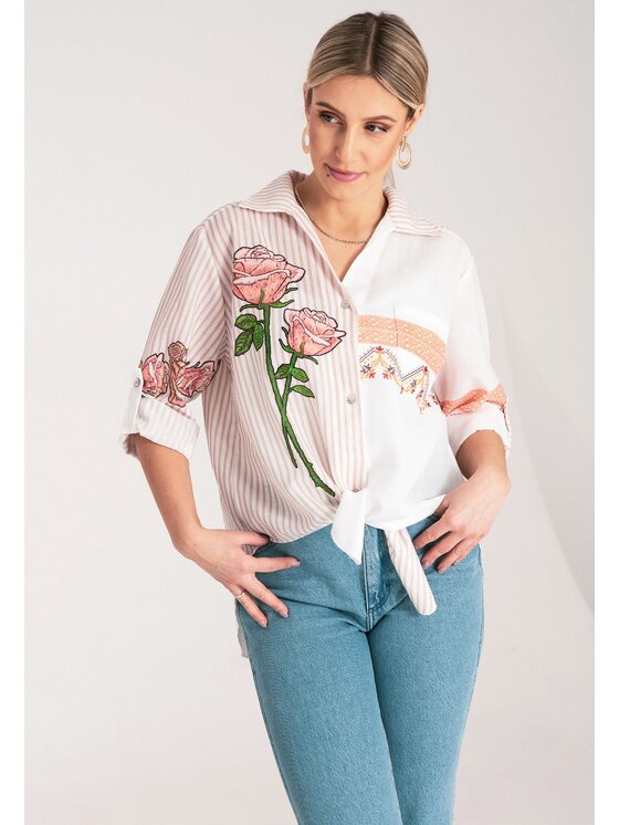 FIGL FIGL Camicia M1120 Beige Oversize