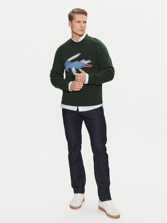 Lacoste Lacoste Pulover AH3145 Zelena Classic Fit