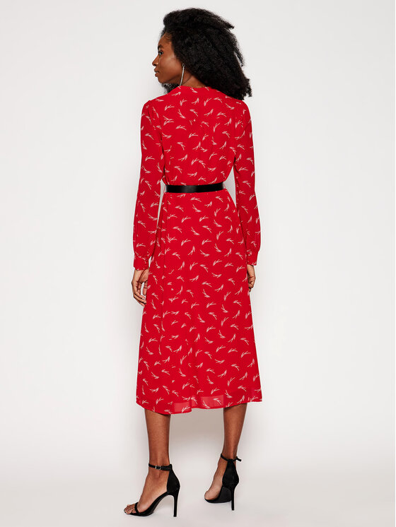 Michael kors red store polka dot dress