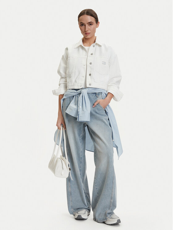 Tommy Jeans Tommy Jeans Дънково яке DW0DW21979 Бял Oversize
