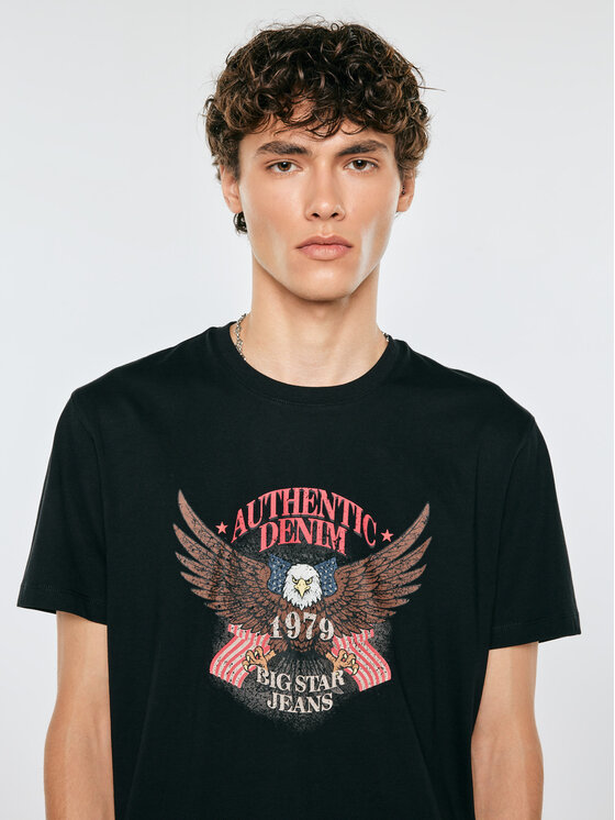 BIG STAR BIG STAR T-Shirt MELLER Czarny Comfort Fit