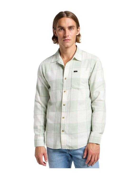 Lee Lee Koszula 112364117 Zielony Relaxed Fit