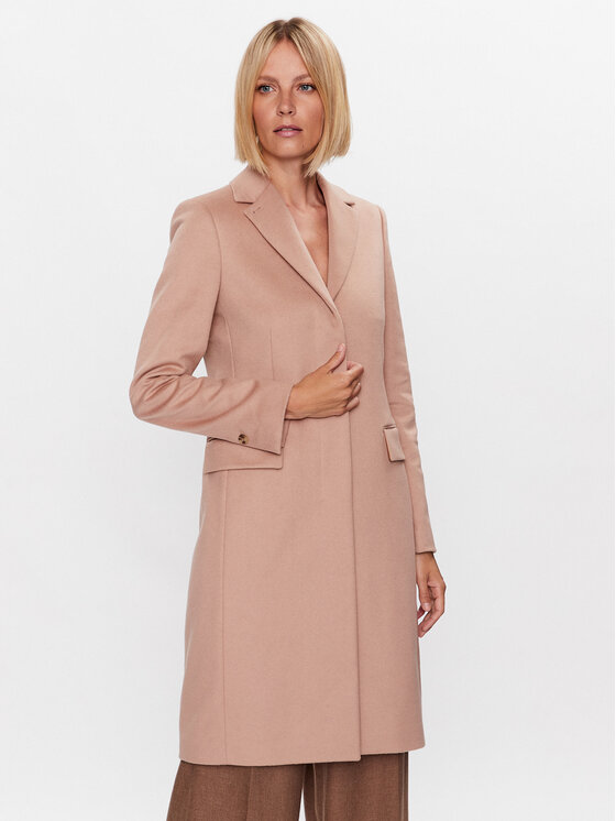 Női Gyapjú kabát Calvin Klein, Méret: 38, Bézs, K20K205670