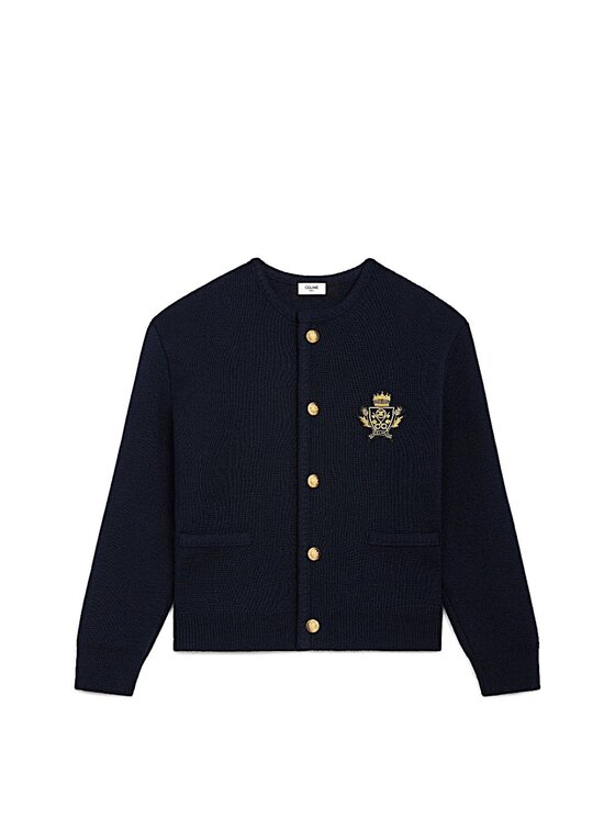 Celine Celine Cardigan 0R09 Blu Regular Fit