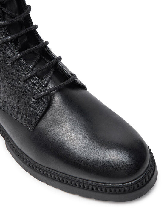 Tommy Hilfiger Tommy Hilfiger Μπότες Comfort Tl Texture Lth Boot FM0FM05182 Μαύρο
