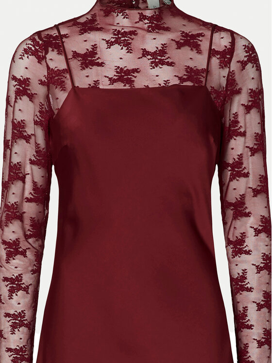 YAS YAS Sukienka koktajlowa Meels 26032597 Czerwony Regular Fit
