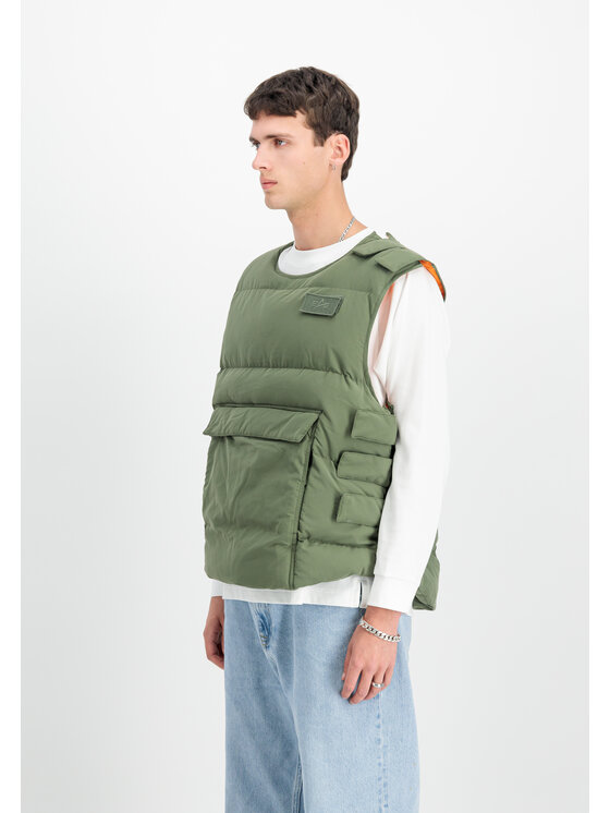Alpha Industries Alpha Industries Kamizelka Protector Puffer Vest Zielony Oversize