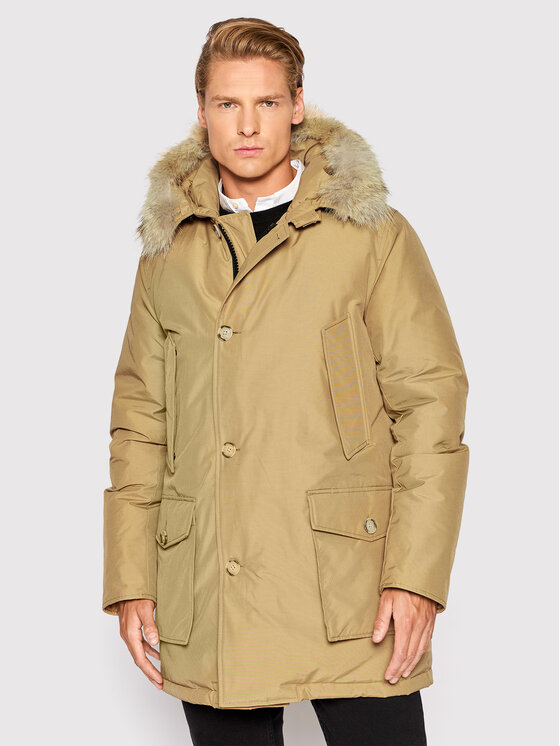 Męska Kurtka puchowa Woolrich, Rozmiar L, Beżowa, Arctic CFWOOU0482MRUT0001