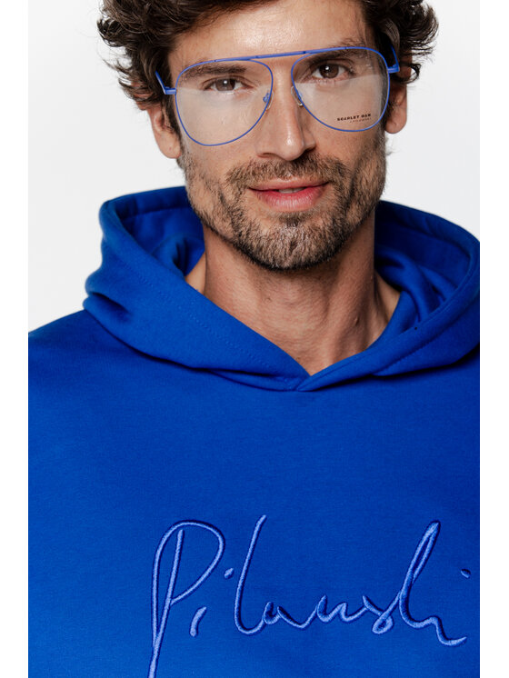 Pilawski Pilawski Bluza BLUZA NIEBIESKA MĘSKA Niebieski Oversize