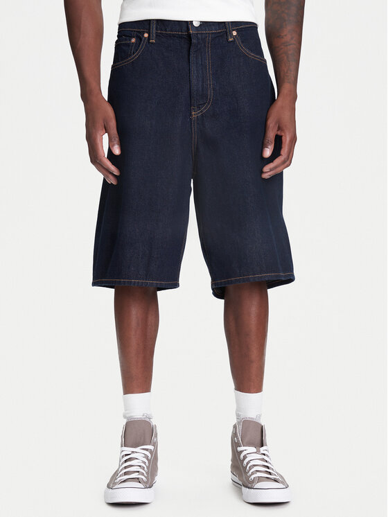 Gap Gap Jeans kratke hlače 774578-00 Mornarsko modra Baggy Fit