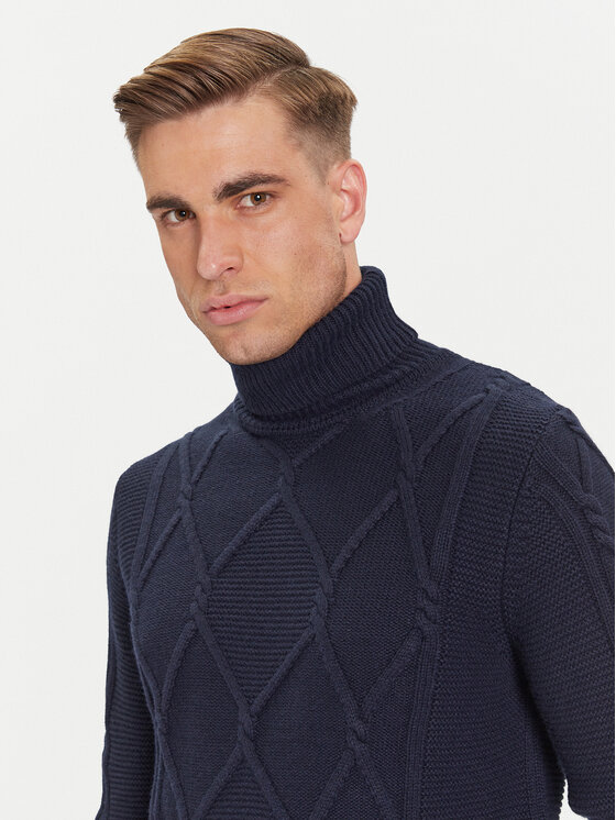 JOOP! JOOP! Rollkragenpullover 17 JK-17Liono 30047360 Dunkelblau Modern Fit