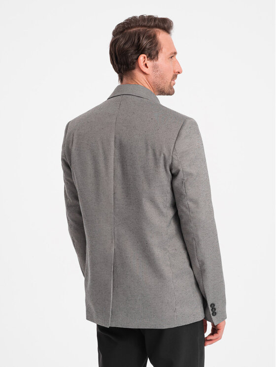 Ombre Ombre Sako OM-BLZB-0116 Šedá Regular Fit