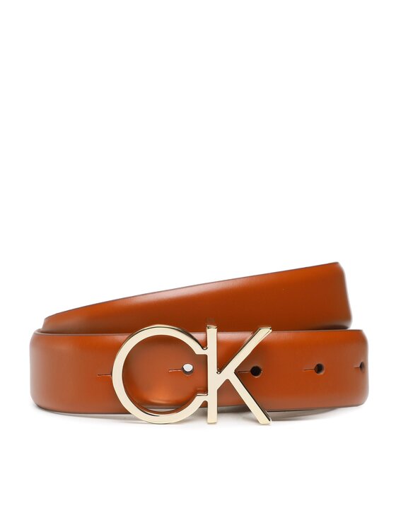 Re-Lock Calvin Klein Belt Logo Damengürtel K60K610157 Ck Braun 30Mm