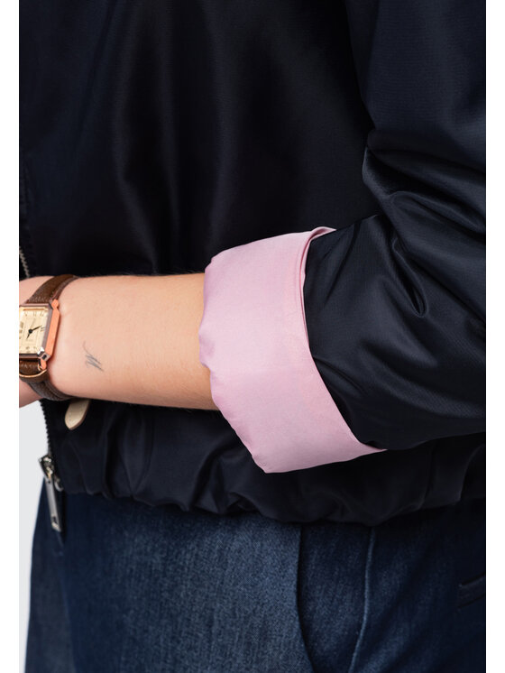Ombre Ombre Bunda pro přechodné období OW-JT-E0003 Tmavomodrá Relaxed Fit