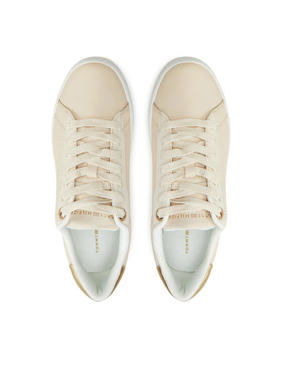 Tommy Hilfiger Tommy Hilfiger Sneakersy Chic Court Sneaker FW0FW08382 Beżowy