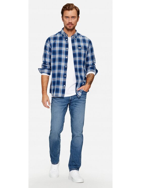 Wrangler Wrangler Jeansy Greensboro Niebieski Regular Fit