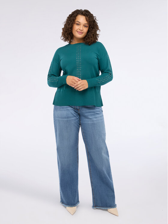 Fiorella Rubino Fiorella Rubino Maglione M719L008101N024 Turchese Regular Fit