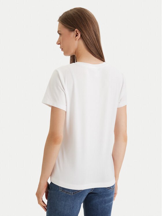 DKNY DKNY Póló Central Park Conversational P61M0WNA Fehér Regular Fit
