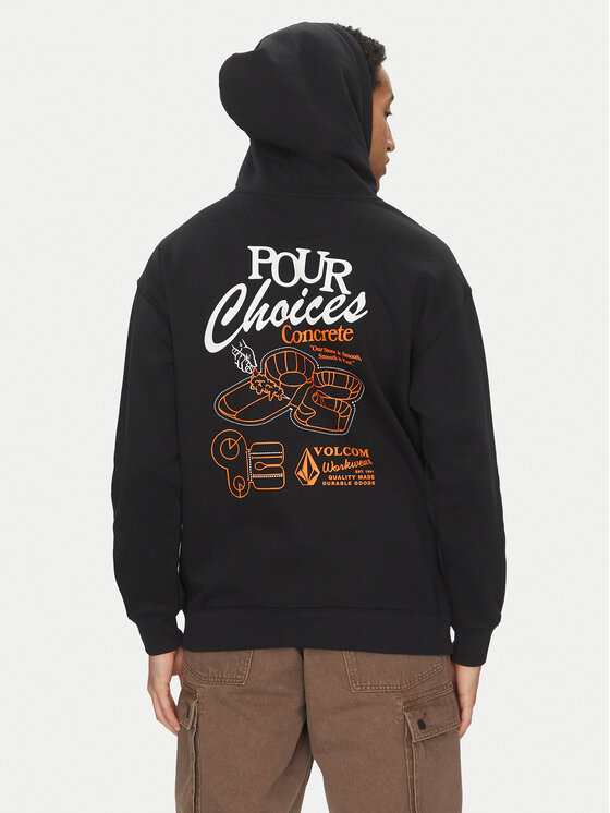 Volcom Volcom Суитшърт Pour Choises A4112511 Черен Loose Fit