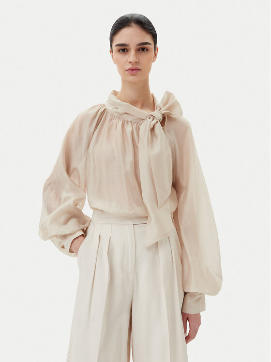 ViCOLO ViCOLO Blúz TD0587 Bézs Relaxed Fit