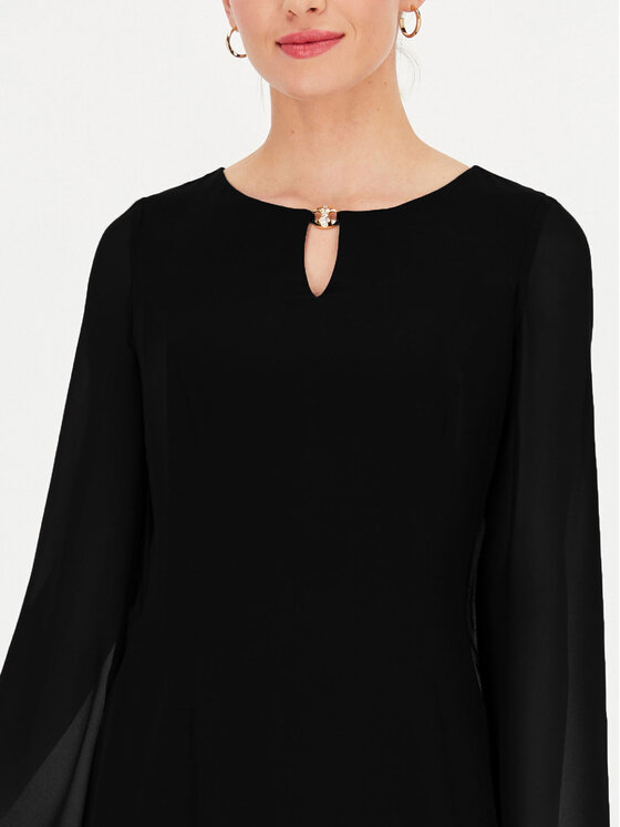 Potis & Verso Potis & Verso Sukienka elegancka Gabriella Czarny Slim Fit