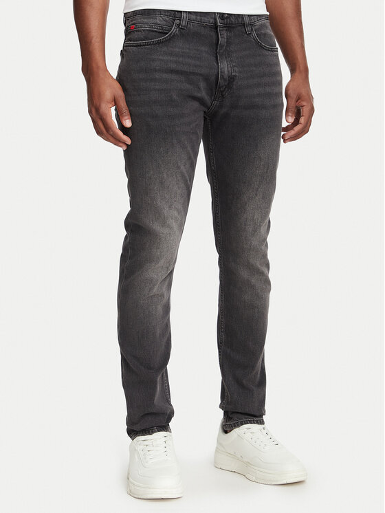 HUGO Blugi 50561248 Gri închis Extra Slim Fit