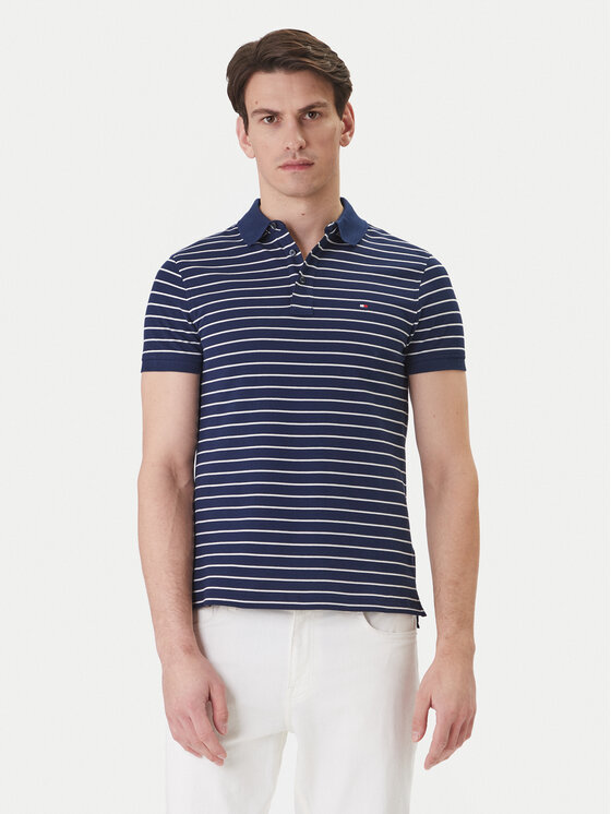 Tommy Hilfiger Tommy Hilfiger Poloshirt 1985 MW0MW17771 Dunkelblau Slim Fit