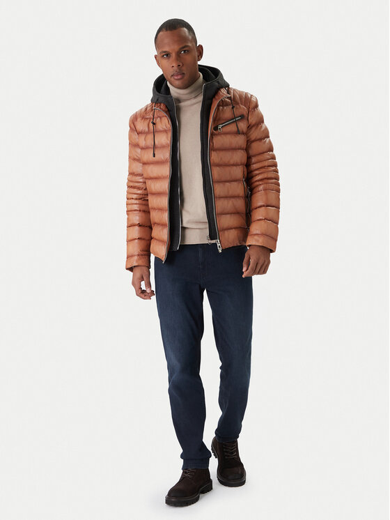 Milestone Milestone Шкіряна куртка Ms Apollo 531068 60510 Мідний Regular Fit