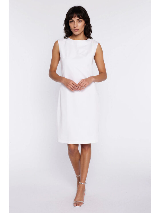 NIFE NIFE Každodenní šaty S293 Krémová Modern Relaxed Fit