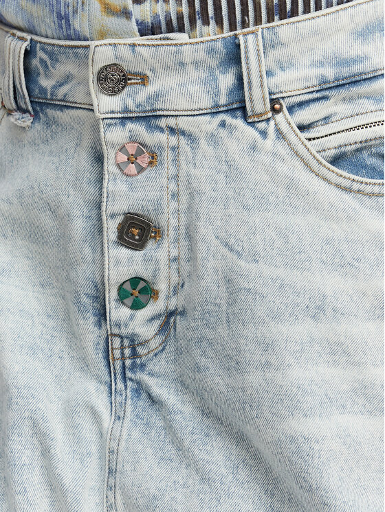 Desigual Desigual Джинсова спідниця Fal Globo 26SWFD01 Голубий Regular Fit